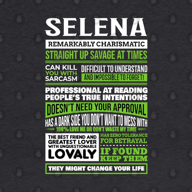 Selena by Ban Guns Not Books- Typography fullcolor